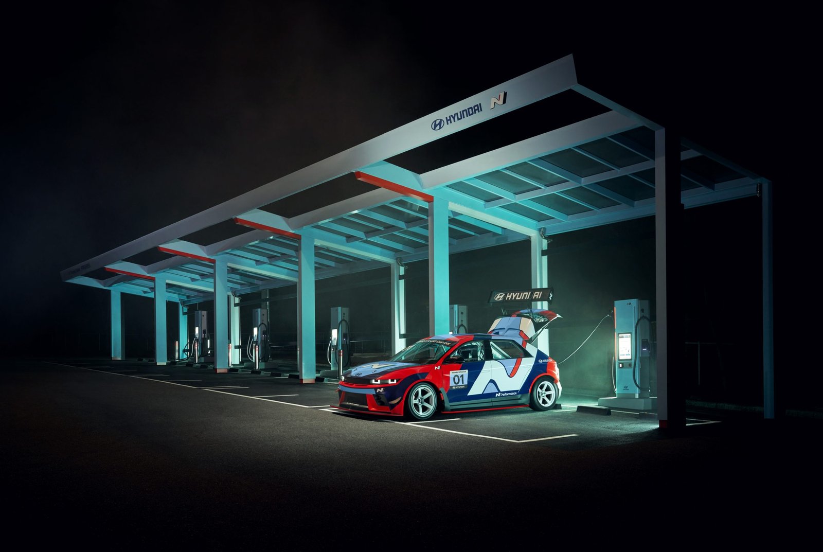 Hyundai reveals all-electric race car