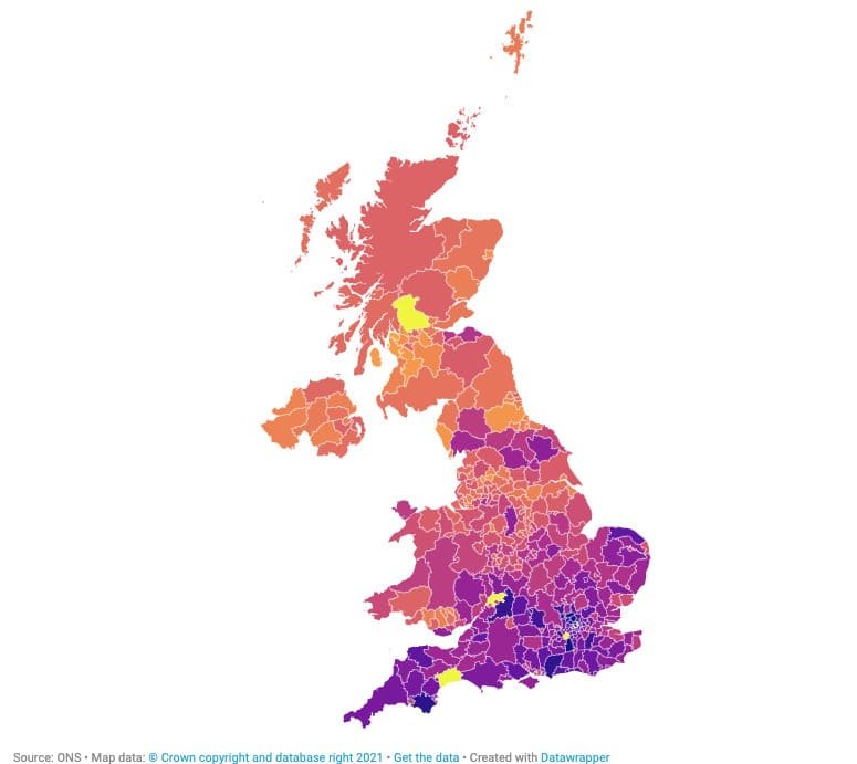 Where to Find the Most Affordable and Expensive Homes in the UK for 2024