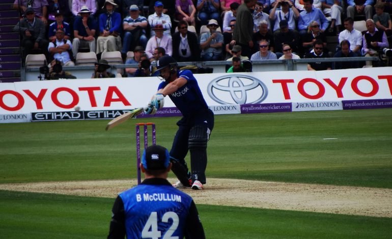 Brendon McCullum coaching during England vs New Zealand cricket match, highlighting his potential as England white ball coach.