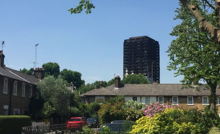 Grenfell Tower Inquiry and The charred remains of Grenfell Tower stand as a stark reminder of the tragic fire and the ongoing inquiry into safety failures.