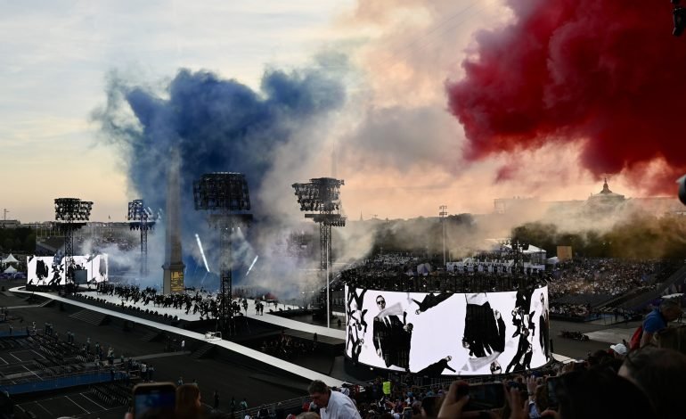 Paris 2024 Paralympics opening ceremony with colourful smoke, celebrating Great Britain's record breaking performance at the Games.