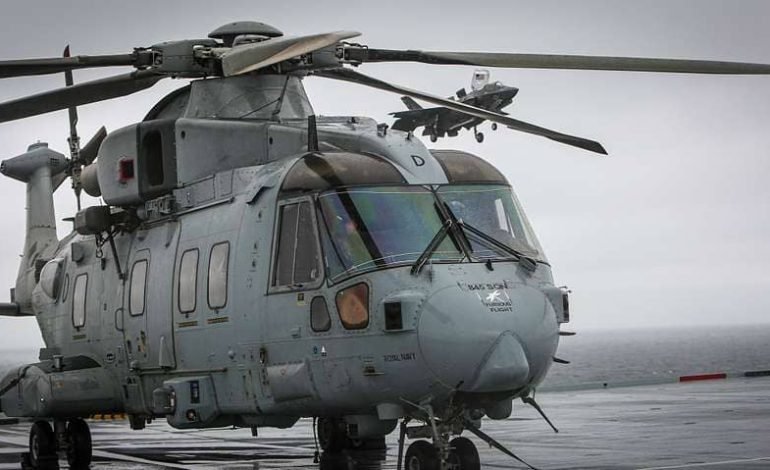 royal navy helicopter on deck before crash english channel