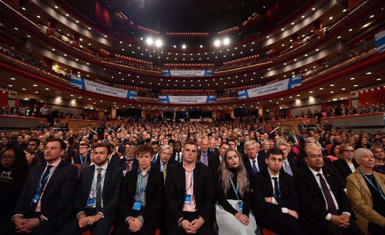 Audience at Conservative Party Conference amid the Conservative leadership race to choose the next party leader