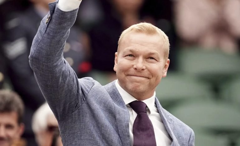 Sir Chris Hoy waves to fans after sharing his terminal cancer diagnosis, remaining positive and strong