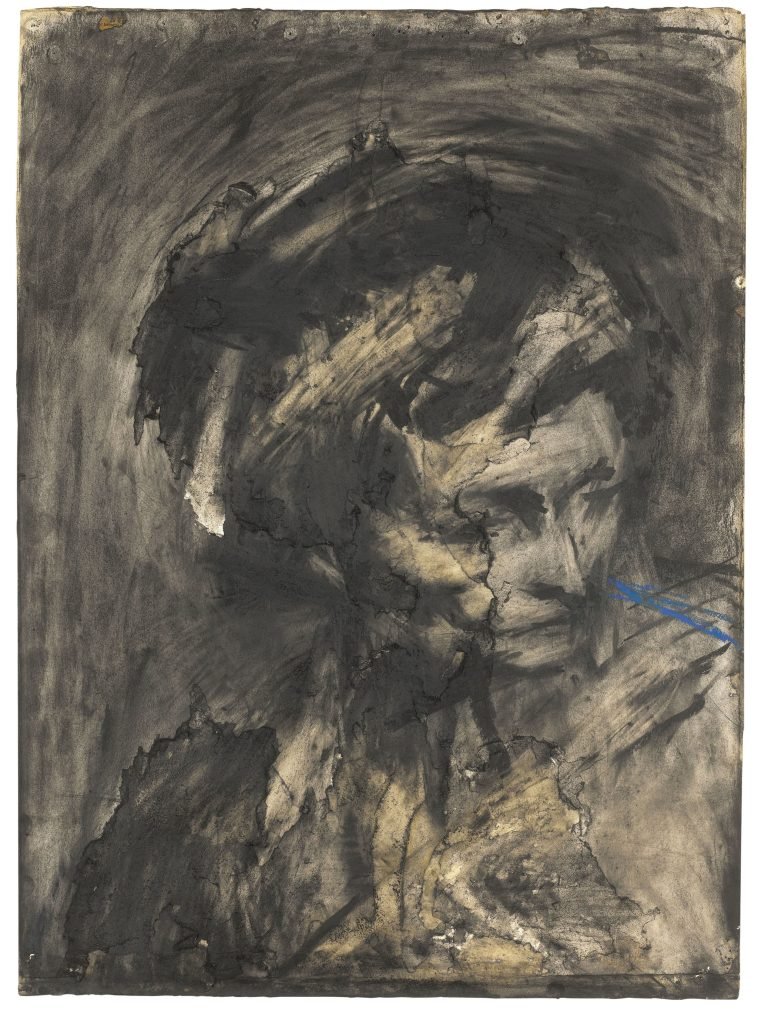 2. Frank Auerbach (b.1931), Head of Gerda Boehm, 1961, Charcoal and chalk on paper. Private Collection courtesy of Eykyn Maclean © the artist, courtesy of Frankie Rossi Art Projects, London