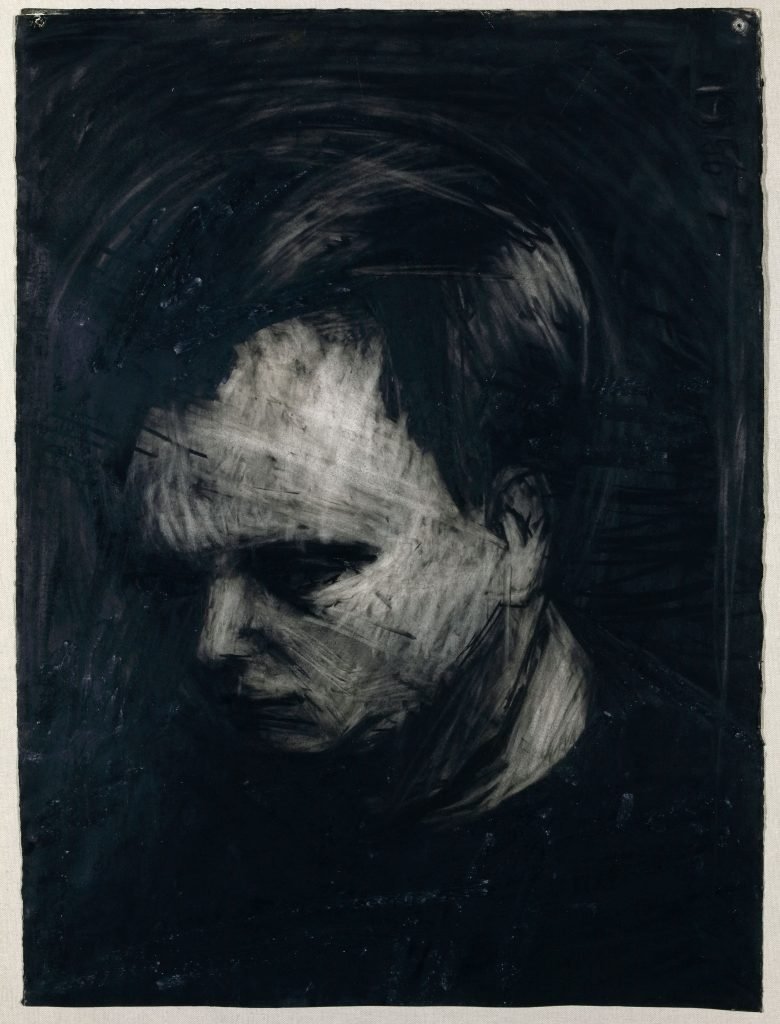5 Frank Auerbach (b.1931), Head of Leon Kossoff, 1956 57, Charcoal and chalk on paper. Private Collection © the artist, courtesy of Frankie Rossi Art Projects, London