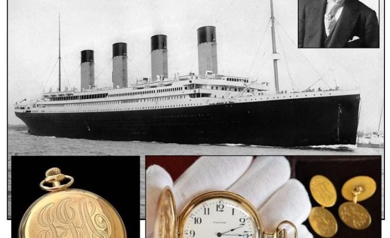 Gold pocket watch gifted to Titanic rescue hero Sir Arthur Rostron by survivors, now a record breaking Titanic artefact.