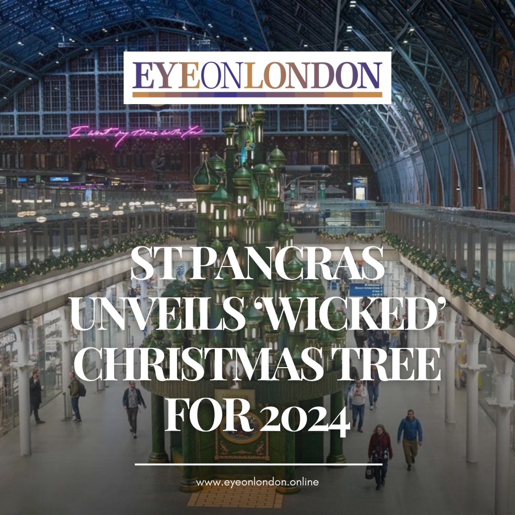 St Pancras Unveils ‘Wicked’ Christmas Tree for 2024