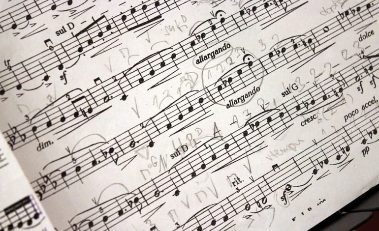 Handwritten sheet music showcasing the timeless treasures of classical music.