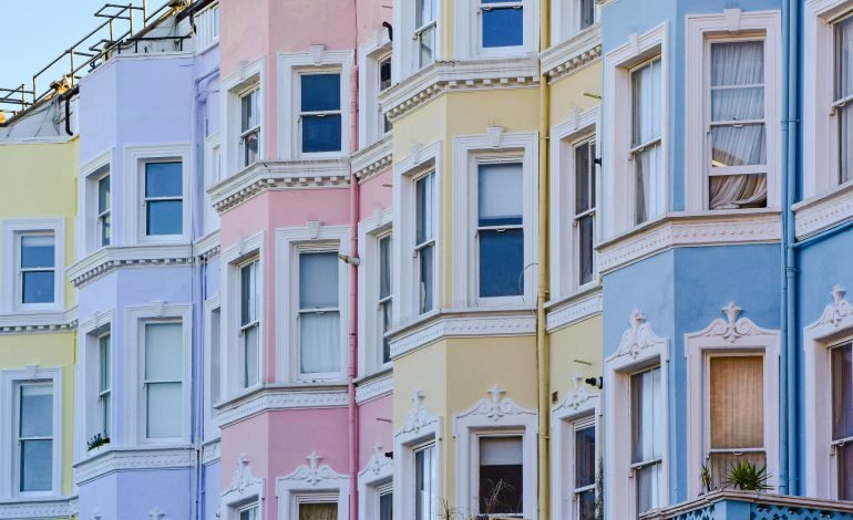 Colourful London houses reflecting council tax increases in 2024
