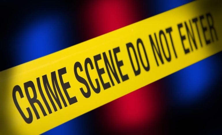 Crime scene tape highlighting London's New Year's incident near Primrose Hill.