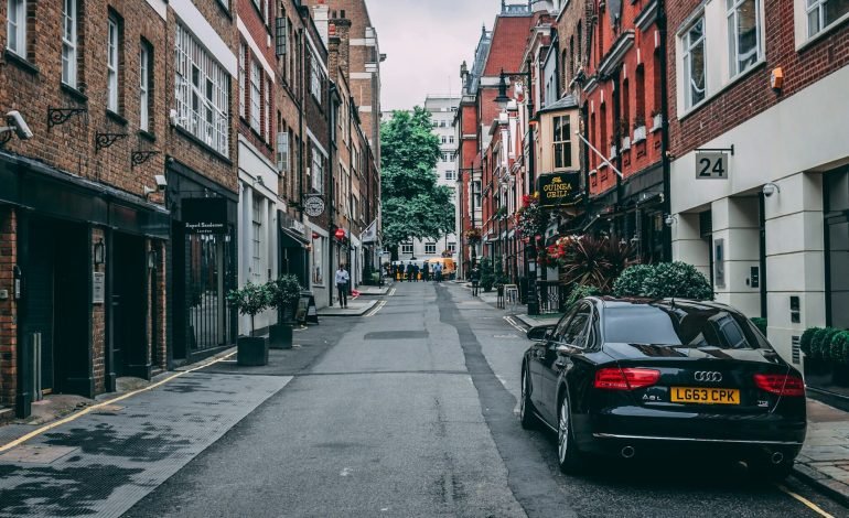 black audi a8 parked in london for article on parking