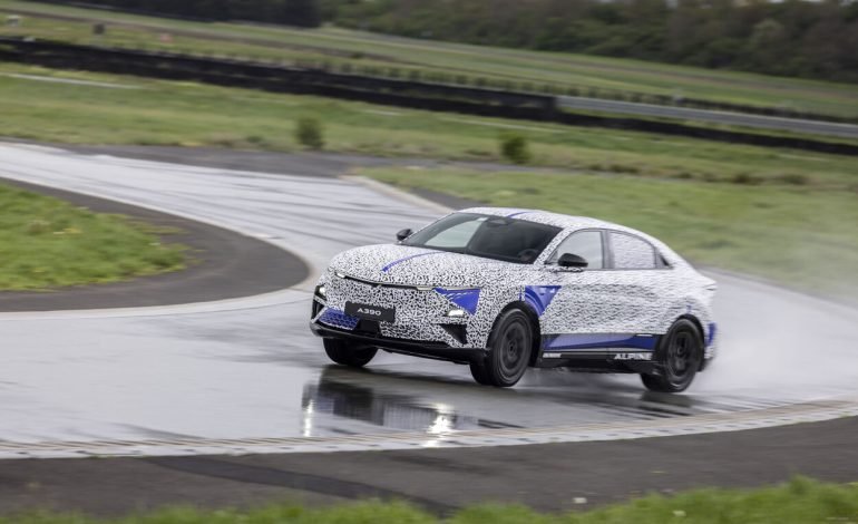 Alpine A390 testing on the track