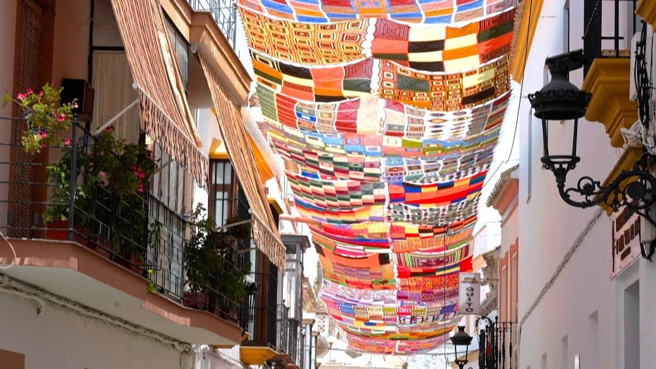 Crocheted Canopies Bring Colour, Cooling and Community to Spanish Streets
