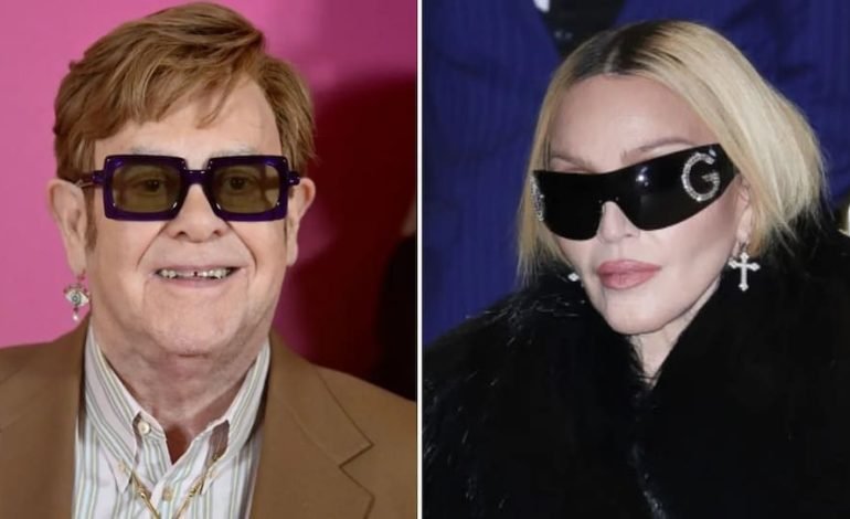 Elton John and Madonna pictured separately following news of their reconciliation and possible musical collaboration
