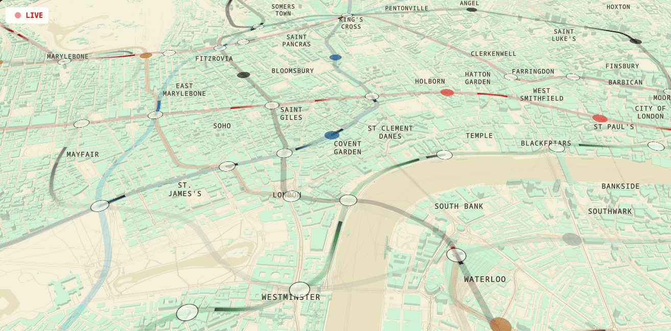 Watch This: A Live Map of the London Underground That’s Strangely Addictive
