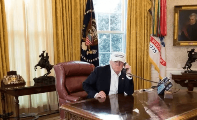 Trump signals US may walk away from Ukraine talks while seated in the Oval Office