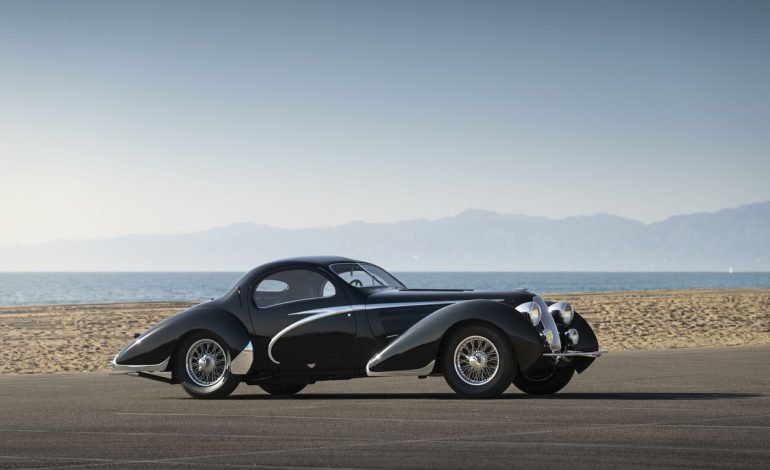 1938 Talbot Lago T150 C Lago Speciale Teardrop Coupe auctioned at Broad Arrow