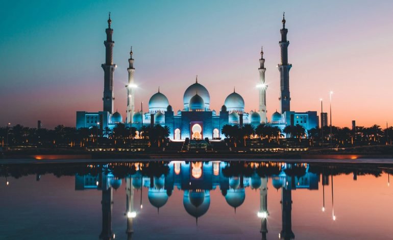 Abu Dhabi castle that resembles Disney castle making this the perfect image for the article