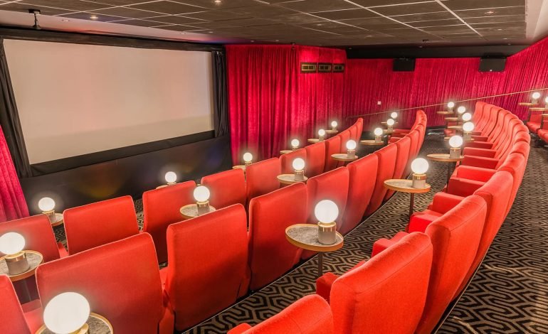 Curzon Mayfair interior with red velvet seats and lamps before closure