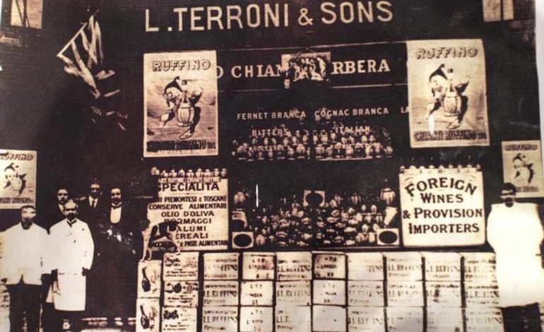 Historic photo of L. Terroni & Sons deli in Clerkenwell, reflecting the early roots of reviving London’s Little Italy