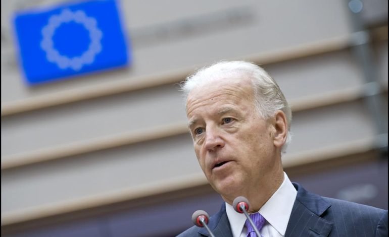 Joe Biden speaking at European Parliament before prostate cancer diagnosis announcement