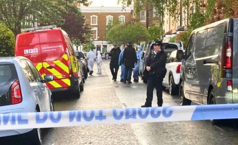 Police cordon on residential street following fires at Keir Starmer properties in north London