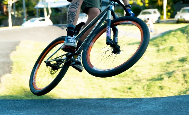 off road bikes getting airborne well just one actually