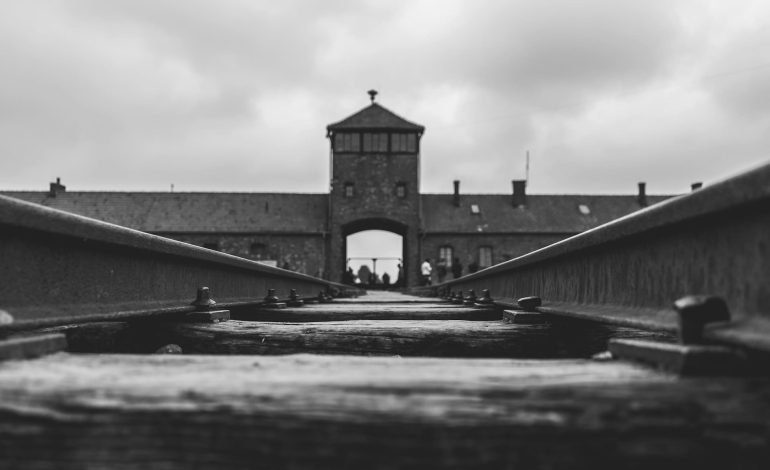 railway into nazi camp