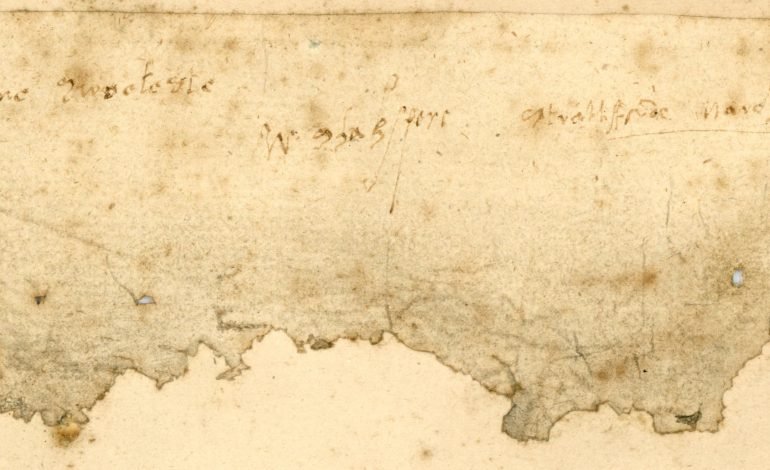 Shakespeare's signature on historic document, one of only six verified in the world, now displayed in London