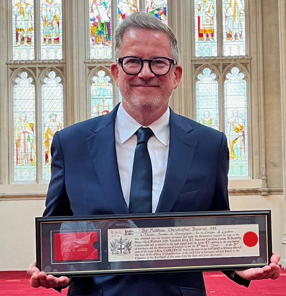 Sir Matthew Bourne receives Freedom of the City of London at Guildhall ceremony