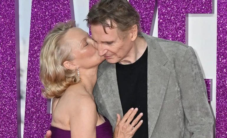 Pamela Anderson and Liam Neeson romance at London premiere of The Naked Gun