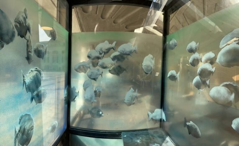 Banksy’s Piranhas has moved to London Museum after surprise City debut