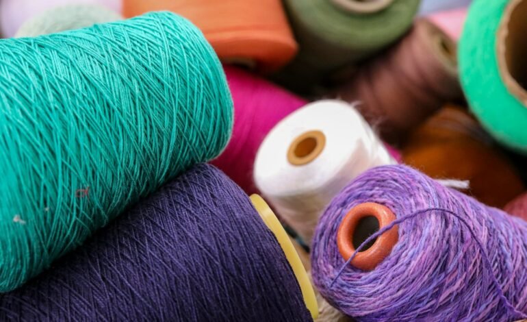 spools of thread in various colours