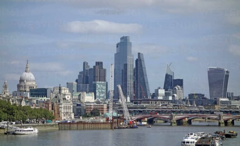 City of London skyline highlighting UK risk of becoming an incubator economy