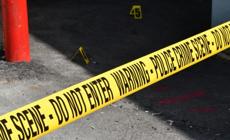 Lewisham murder investigation – police crime scene tape at Brockley Road, Lewisham