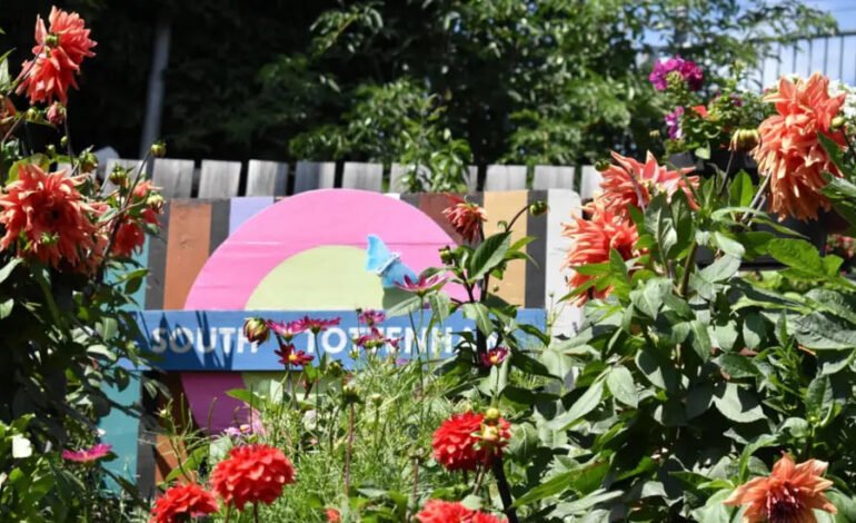 TfL In Bloom South Tottenham Best in Show garden 2025 with colourful flowers