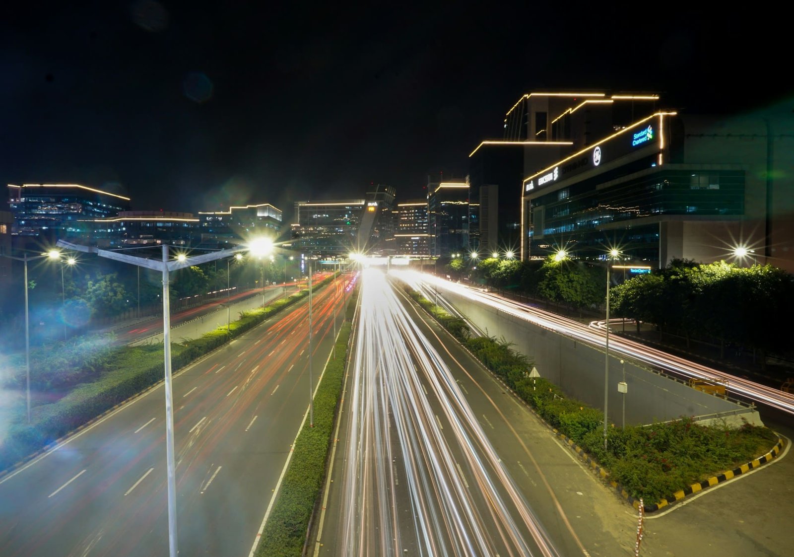 a highway in Gurugram in India