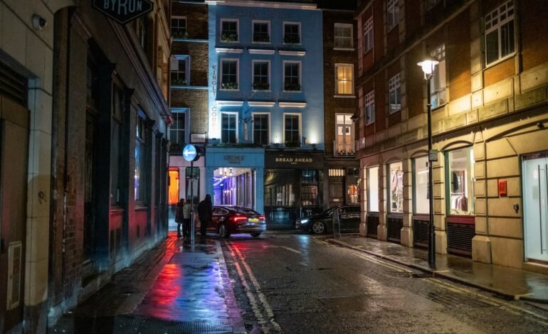 london street at night