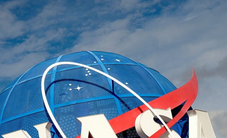 nasa sign at the kennedy space centre in florida