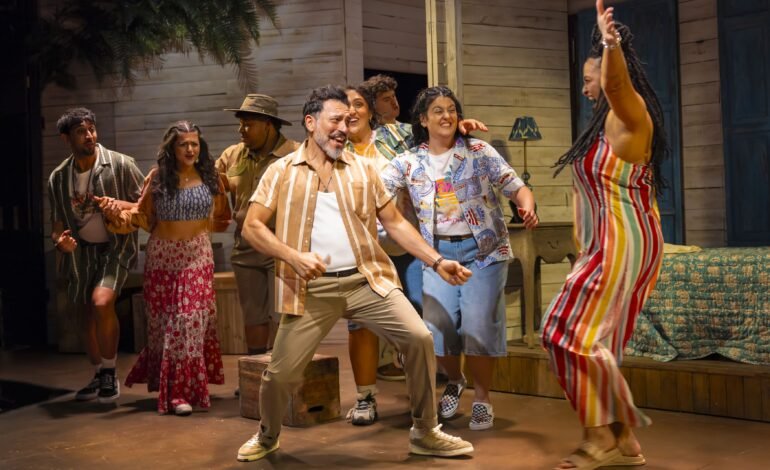 Cast of 50 First Dates The Musical performing a lively ensemble scene at The Other Palace, London