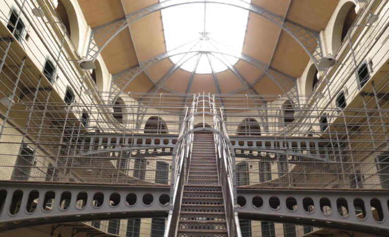 Interior of UK prison highlighting issues around wrongly released prisoners