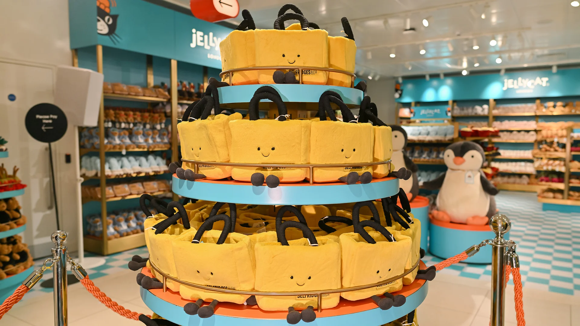 Selfridges celebrates 25 years with Jellycat and its iconic yellow bag