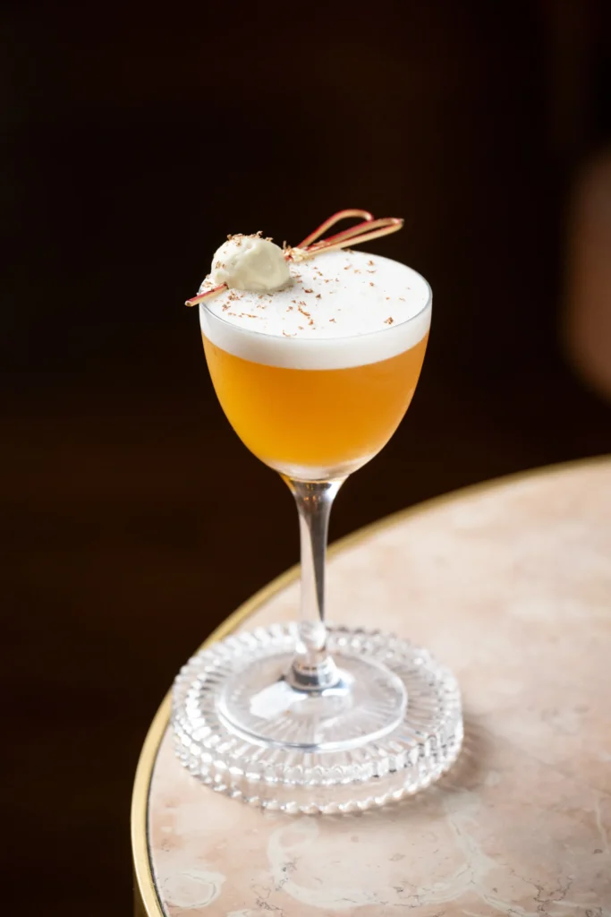 The Sloegasm cocktail at Clays Soho, a festive favourite from the handcrafted menu