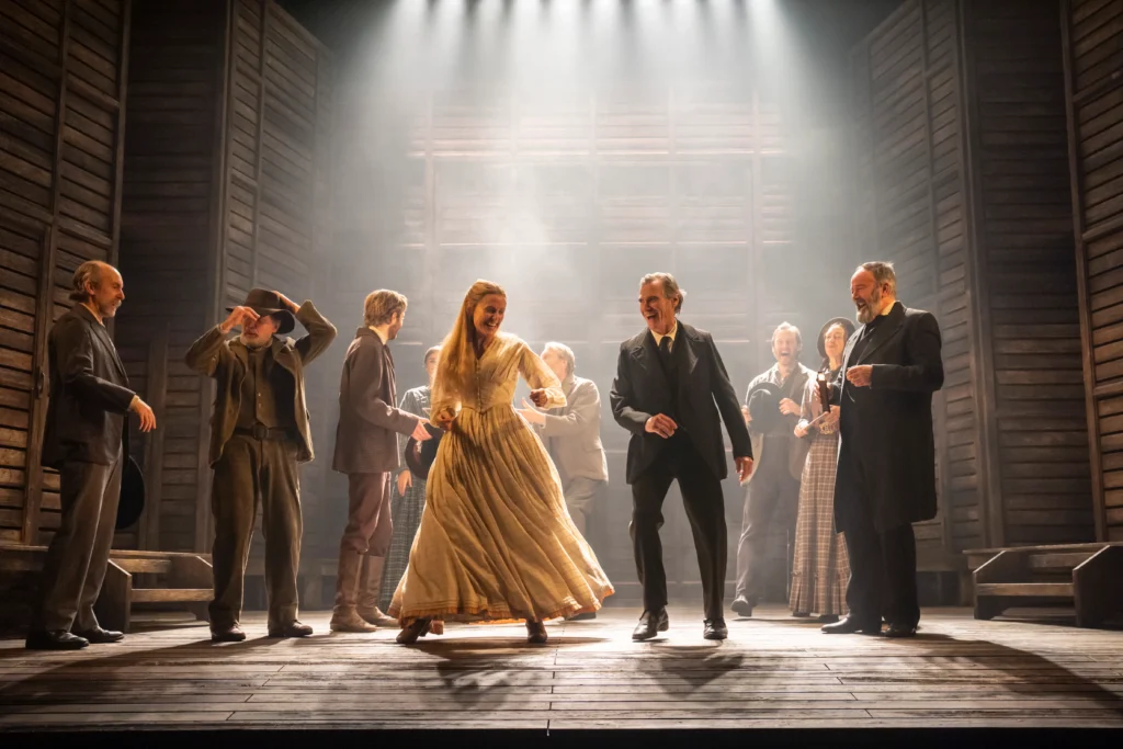 HIGH NOON. Denise Gough (Amy Fowler), Billy Crudup (Will Kane) and Company. Photo Johan Persson copy