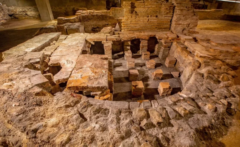 Roman structural remains uncovered during London archaeology discoveries beneath the city’s modern streets