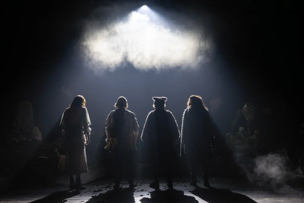 The Baker, his Wife and their companions face what comes next, as Into the Woods moves into its darker second act at the Bridge Theatre