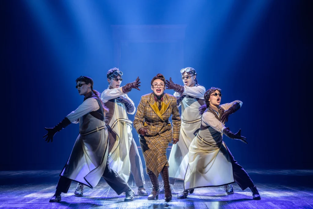 Victoria Hamilton Barritt and the company of Paddington the Musical credit Johan Persson copy