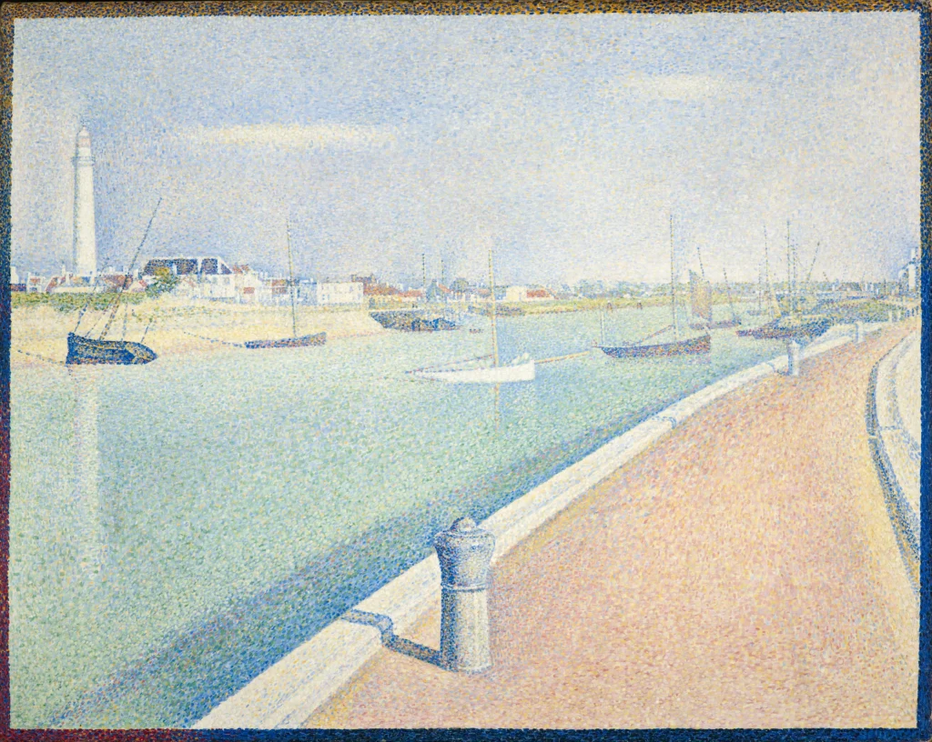 10. Seurat, The Channel at Gravelines, Petit Fort Philippe, 1890, Indianapolis Museum of Art at Newfields. Image courtesy of Indianapolis Museum of Art at Newfields