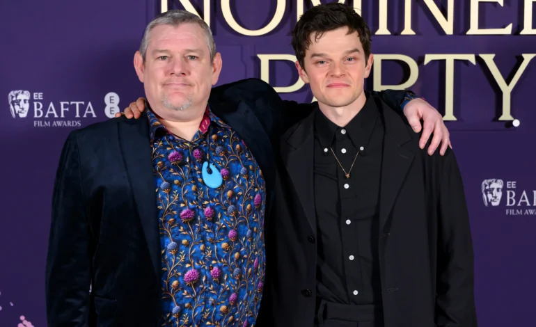 Actors at the BAFTA Film Awards during BAFTA ceremony disruption at Royal Festival Hall